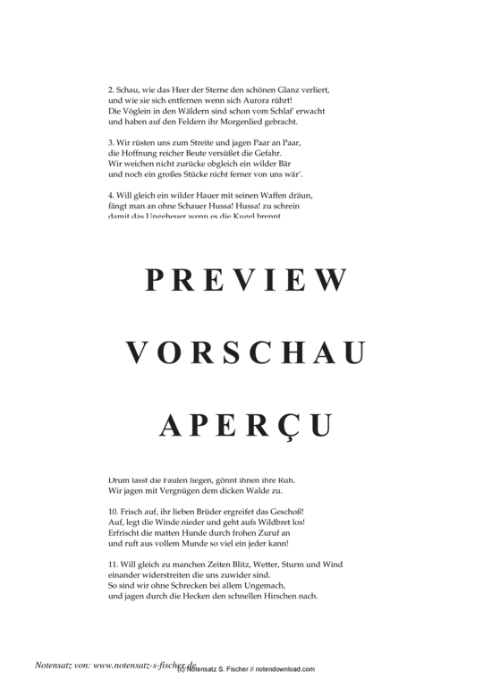 gallery: Frisch auf zum fröhlichen Jagen , , (Klavier + Gesang)