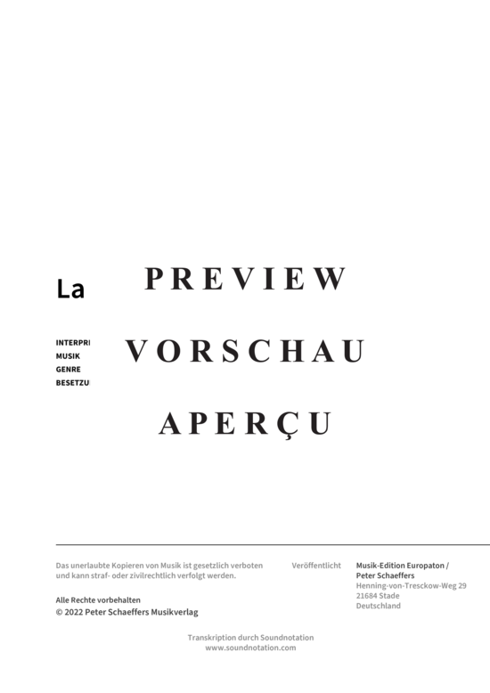 gallery: La - Le - Lu (Soloinstrument in B + Akkorde in B) , Rühmann, Heinz,  (Leadsheet)