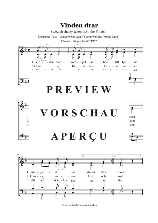 gallery: Vinden drar (Swedish shanty taken from the Finnish) , ,  (Gemischter Chor)