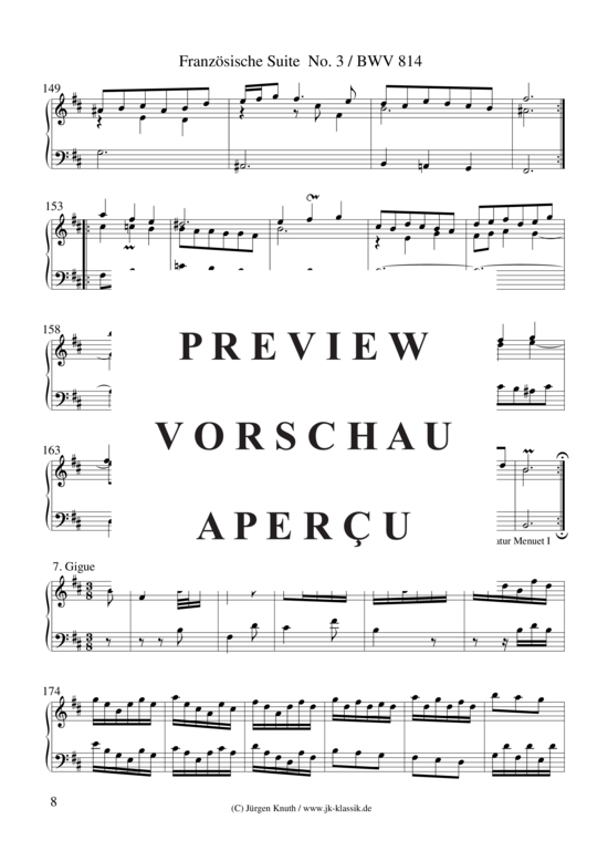 gallery: Französische Suite No. 3 (BWV 814) , ,  (Klavier/Cembalo Solo)