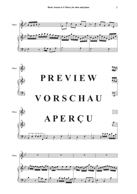 gallery: Sonata in G-Moll, BWV 1020 , , (Oboe und Klavier)