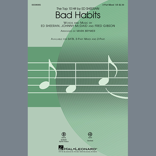 cover: Bad Habits (arr. Mark Brymer), Ed Sheeran, Chor