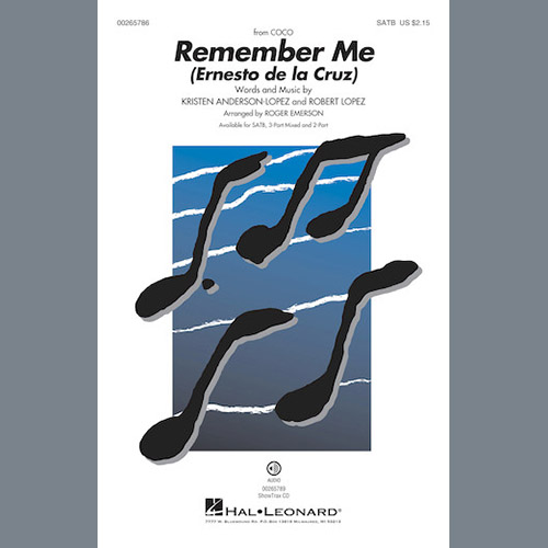 cover: Remember Me (Ernesto de la Cruz) (from Coco) (arr. Roger Emerson), , Chor