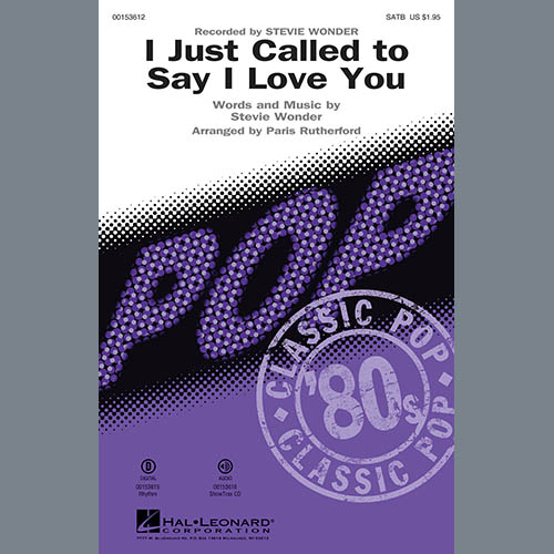 Produktbild zu: I Just Called To Say I Love You (arr. Paris Rutherford)