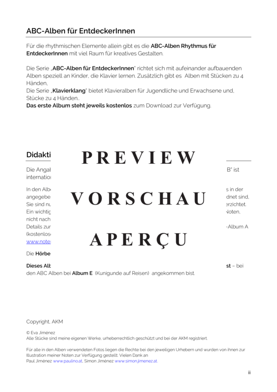 gallery: ABC-Album 01 Klavieralbum für 4 Hände , , (Klavier vierhändig)