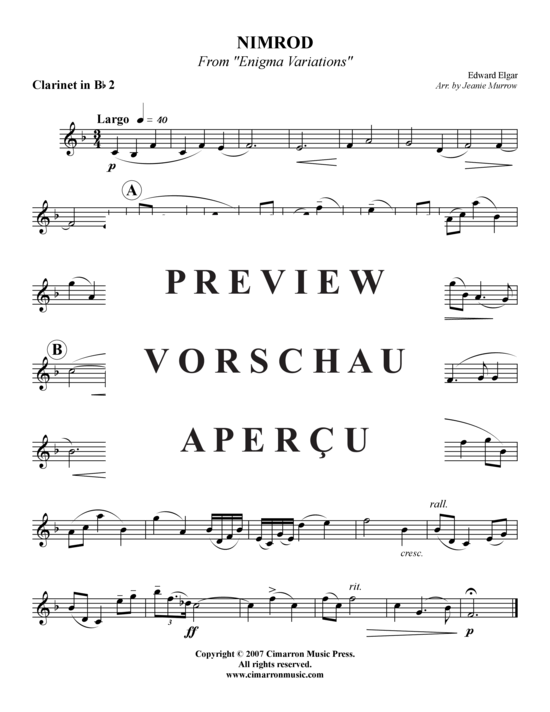 gallery: Nimrod from the Enigma Variations , , (Klarinetten-Chor)
