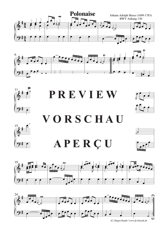 gallery: Polonaise BWV Anhang 130 aus dem Notenbuch Anna M. Bach , , (Klavier/Cembalo Solo)