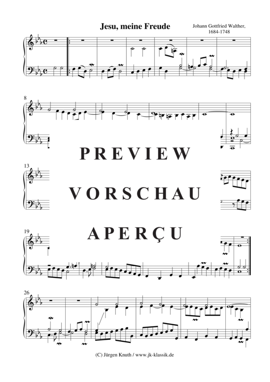 gallery: Jesu meine Freude , , (Klavier/Cembalo/Orgel Solo)