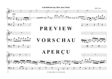 gallery: Ach bleib bei uns, Herr Jesu Christ( BWV649 VVB) , ,  (Orgel Solo)