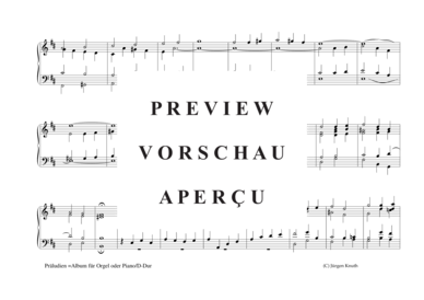 gallery: Präludien D-Dur , , (Orgel/Klavier Solo mittelschwer)