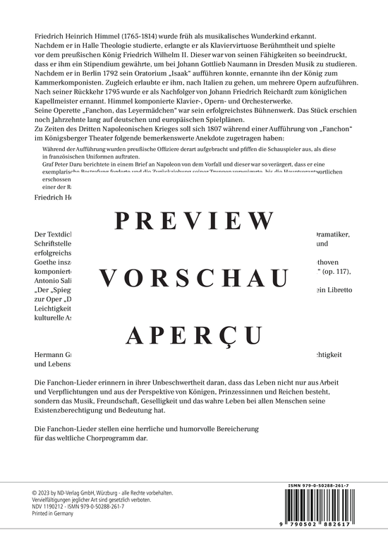 gallery: Fanchon-Lieder - vier Lieder für Gemischten Chor, , 