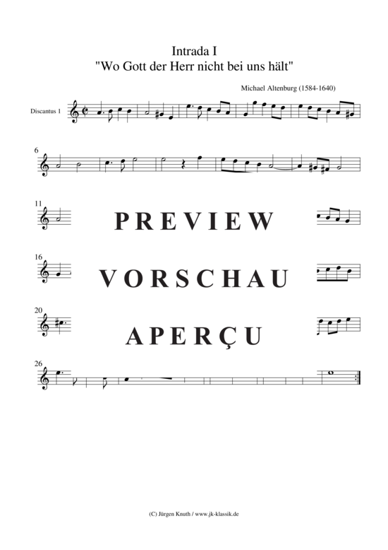 gallery: Intrada 1 (Wo Gott der Herr nicht bei uns hält) , ,  (Streicher/Bläser Ensemble 6 stimmig)