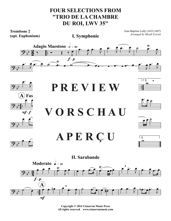 gallery: Vier Auswahlstücke aus Trio de la Chambre du Roi , , (Trio Posaune)