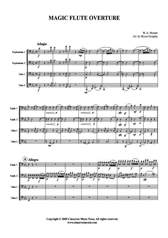 gallery: Ouvertüre aus der Zauberflöte , , (Tuba Quartett: 2x Bariton, 2xTuba) 