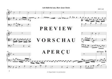 gallery: Ach bleib bei uns, Herr Jesu Christ (BWV649 VTB) , ,  (Orgel Solo)