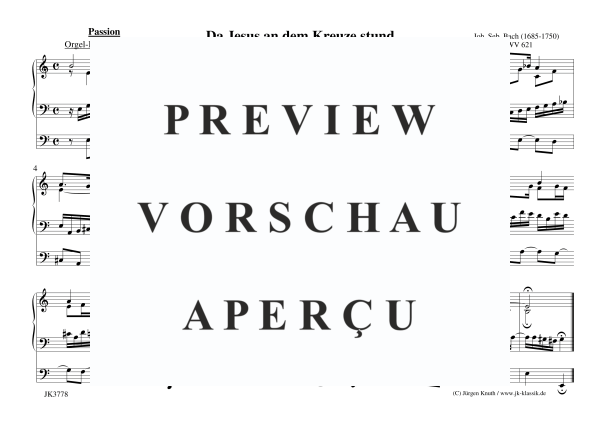 gallery: Da Jesus an dem Kreuze stund BWV 621 (Orgel-Büchlein Nr. 23), , (Orgel Solo)