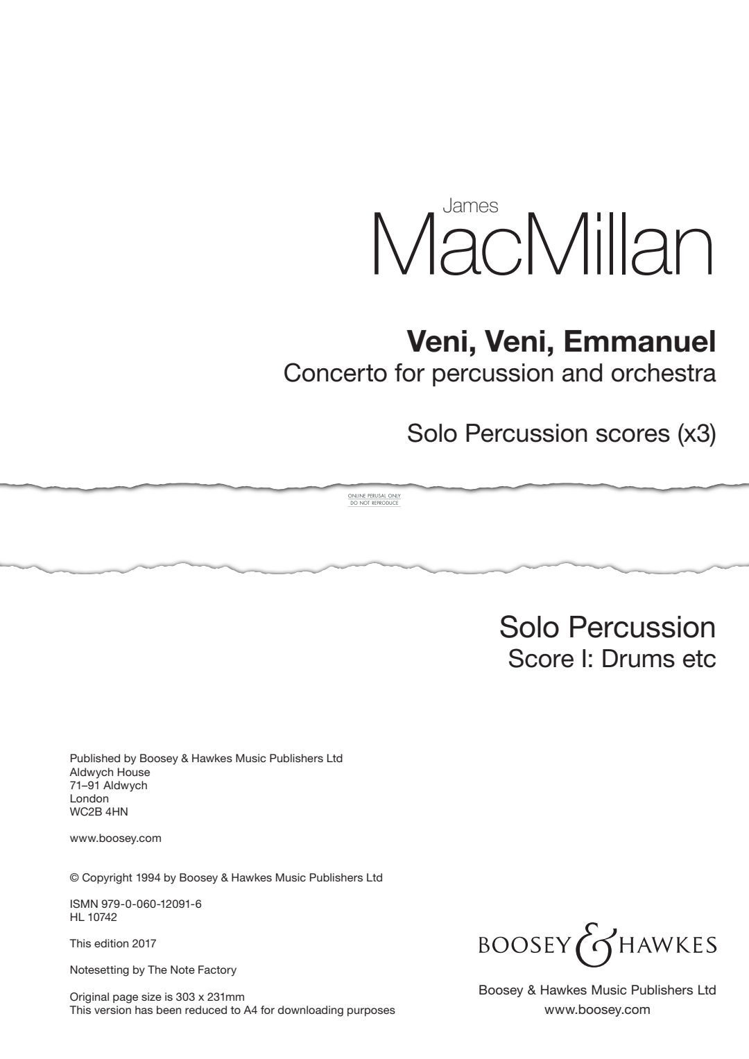 gallery: Veni, Veni, Emmanuel, James MacMillan