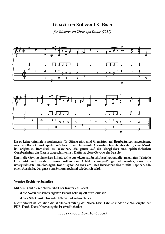 Gavotte im Stil von J.S. Bach 