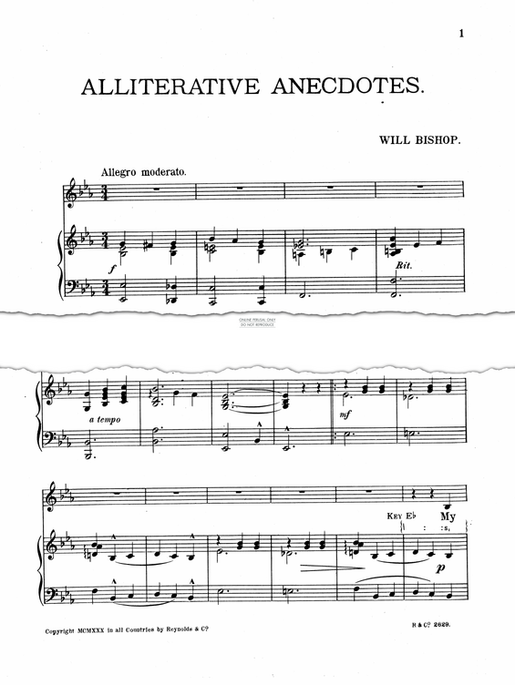 gallery: Alliterative Anecdotes, Will Bishop, Gesang, Klavier