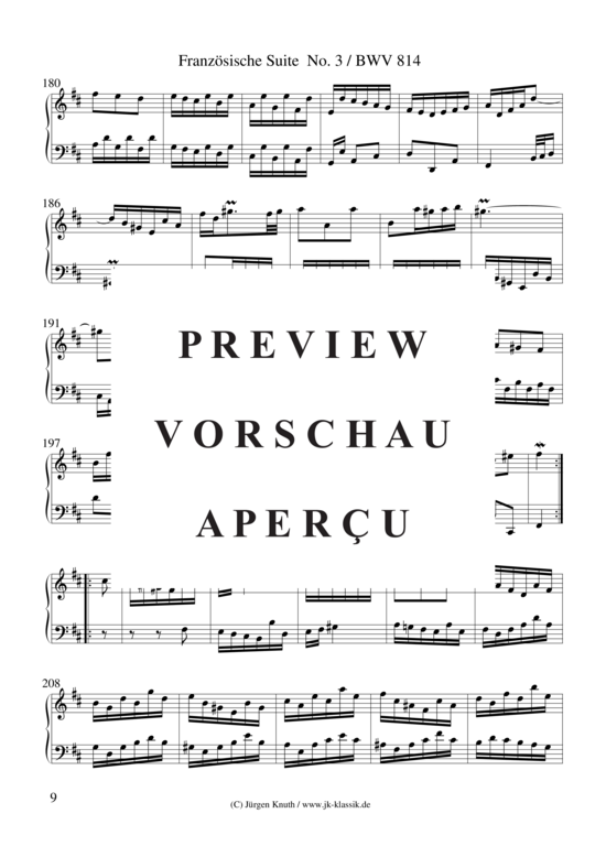 gallery: Französische Suite No. 3 (BWV 814) , ,  (Klavier/Cembalo Solo)