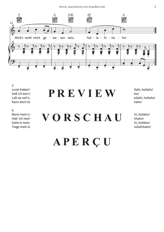 gallery: Horch, was kommt von draußen rein , , (Gesang + Klavier, Gitarre)