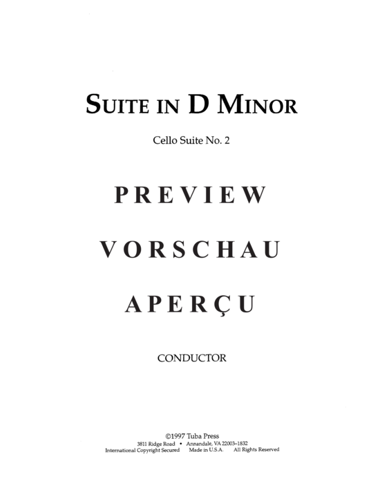 gallery: Suite in D minor , , (Euphonium + Tuba)