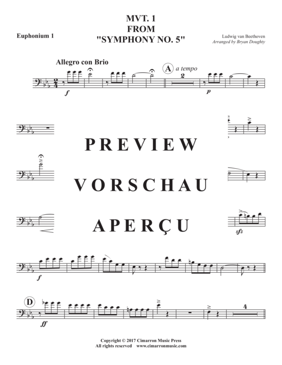 gallery: Movement 1 from Symphony No. 5 , , (2x Euphonium/Bariton, 3x Tuba)