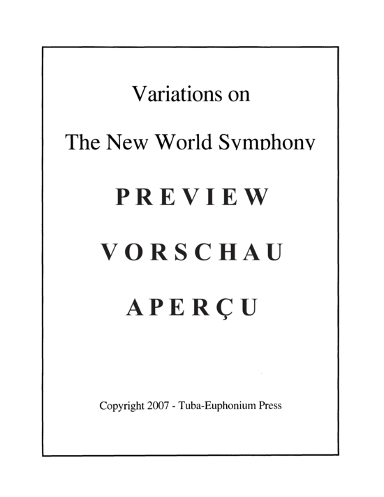 gallery: Variations on The New World Symphony , , (Euphonium + Klavier)