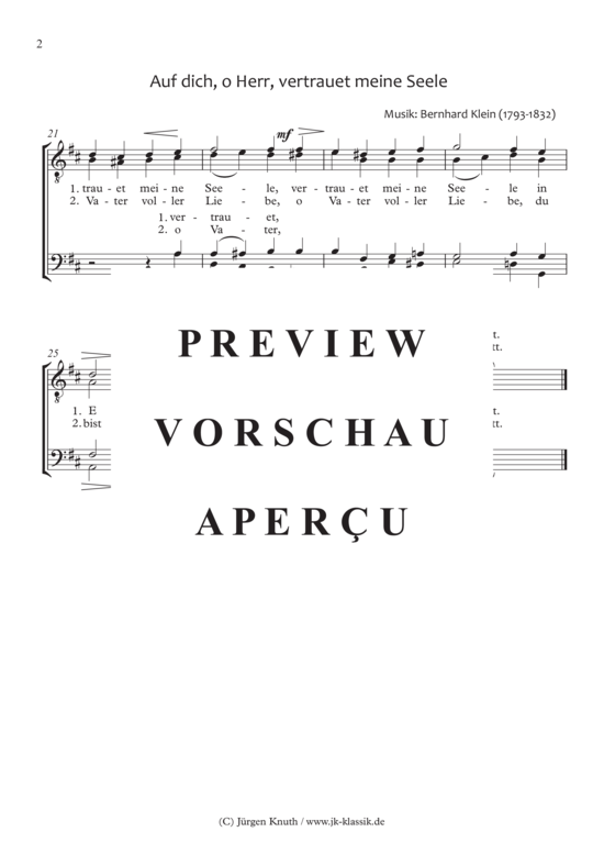 gallery: Auf dich, o Herr, vertrauet meine Seele , , (Männerchor)