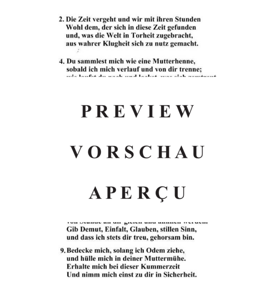 gallery: Der Tag ist hin, die Sonne gehet nieder (BWV 447) , ,  (Gesang + Klavier)