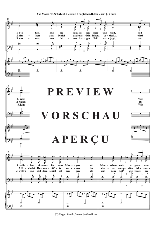 gallery: Ave Maria D.839, op.52.6, B-Dur German Adaptation , , (Gemischter Chor + Orgel)