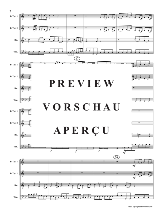 gallery: Schafe können sicher weiden (2xTromp in B, Horn in F (Pos) , , , Pos)