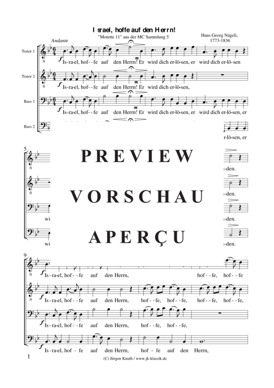 gallery: Israel, hoffe auf den Herrn( Motette 11 aus der MC Sammlung 5) , ,  (Männerchor)