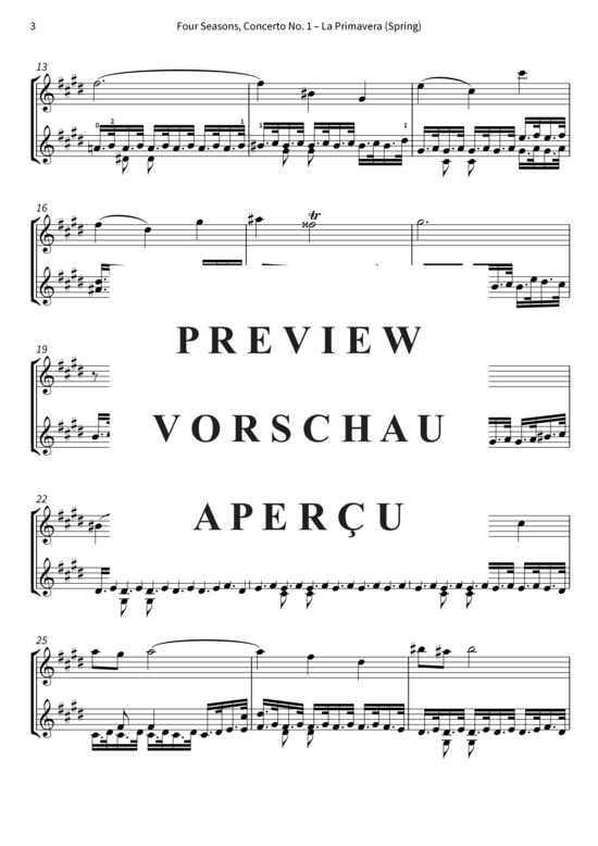 gallery: Four Seasons, Concerto No. 1 - La Primavera (Spring) , Twiolins The,  - 2. Largo (Geigen Duett)