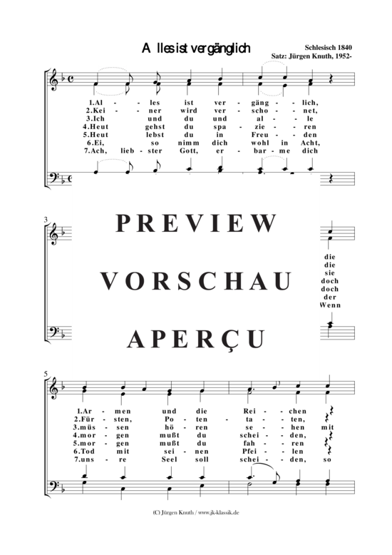 gallery: Alles ist vergänglich  (Schlesisch 1840) , ,  (Gemischter Chor)