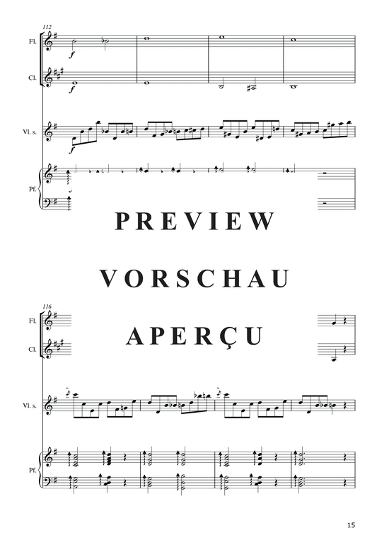 gallery: Hommage à la Pologne (2015) , ,  (Ensemble für Violine Solo, Klavier, Flöte, Klarinette + Streichquintett)