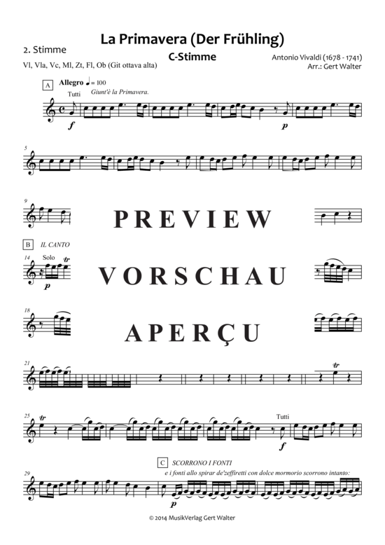 gallery: La Primavera (Der Frühling) , ,  1.Satz (Quintett flexible Besetzung)