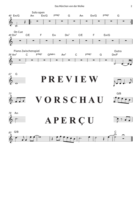 gallery: Das Märchen von der Wolke (Instrument in B) , Stiehler/Lucaciu, Duo,  (Leadsheet)