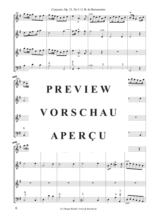 gallery: Concerto für Altblockflöte + Violine (Op.21 No.3) , ,  (Gemischtes Ensemble für Bläser, Streicher + BC)