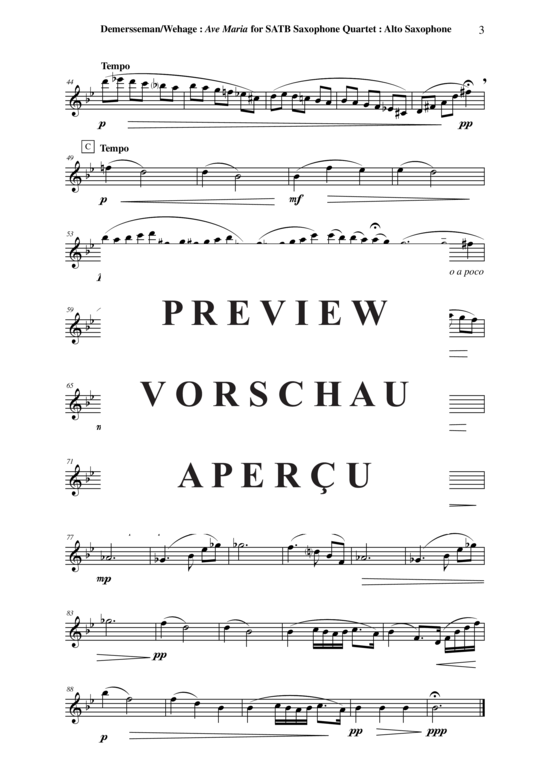 gallery: Ave Maria , , (Saxophon-Quartett SATB)