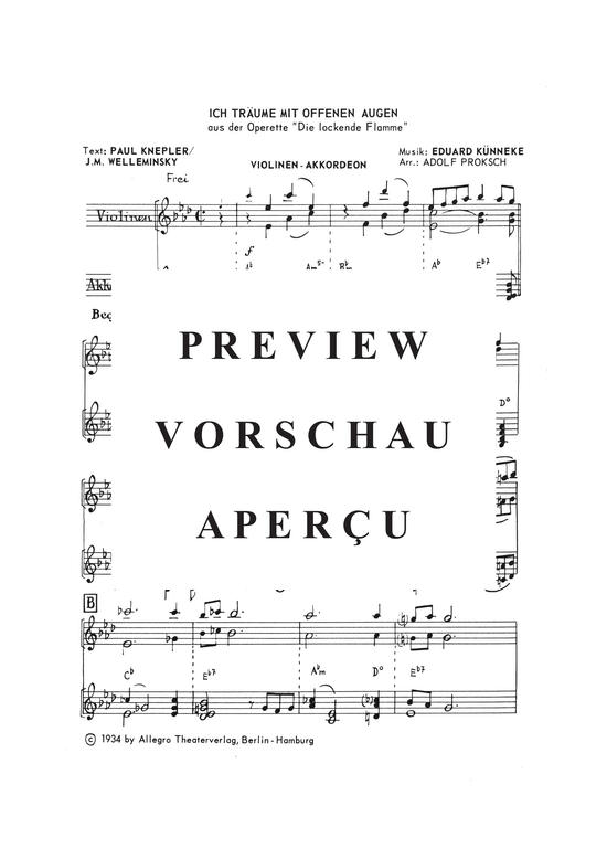 gallery: Ich Träume Mit Offenen Augen  , , (Salonorchester)