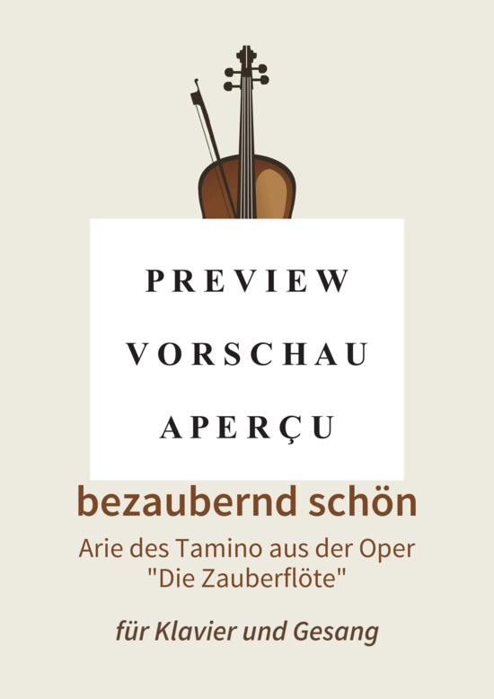 gallery: Dies Bildnis ist bezaubernd schön - Arie des Tamino aus der Oper Die Zauberflöte , , (Gesang + Klavier)