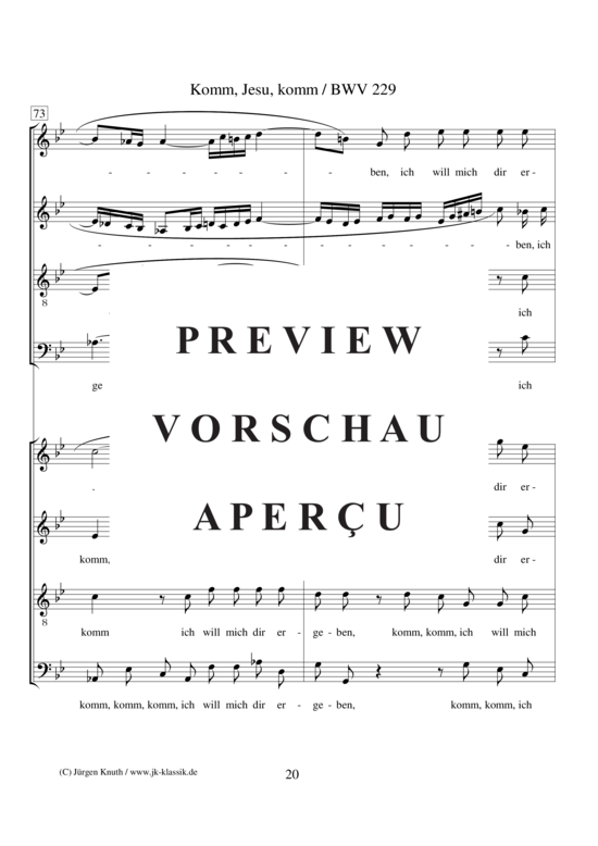 gallery: Komm, Jesu, komm / BWV 229 , , (Gemischter Chor 8-stimmig)