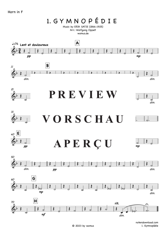 gallery: Gymnopédie Nr. 1 , , (Blechbläser Quintett)