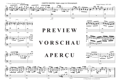 gallery: CANTIO SACRA Vater unser im Himmelreich, 7. Versus: Choralis in Basso (CF-Manual) , ,  (Orgel Solo)