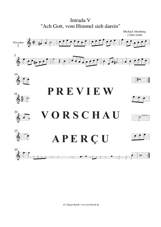 gallery: Intrada V (5) , ,  Ach Gott, vom Himmel sieh darein (Gemischtes Ensemble - Bläser oder Streicher)