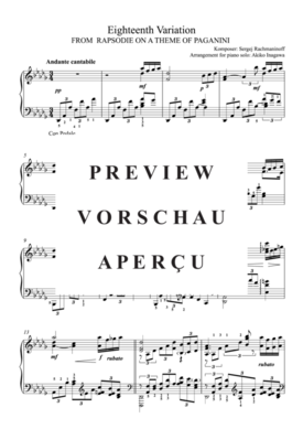 18th Variation From Rapsodie On A Theme Of Paganini 
