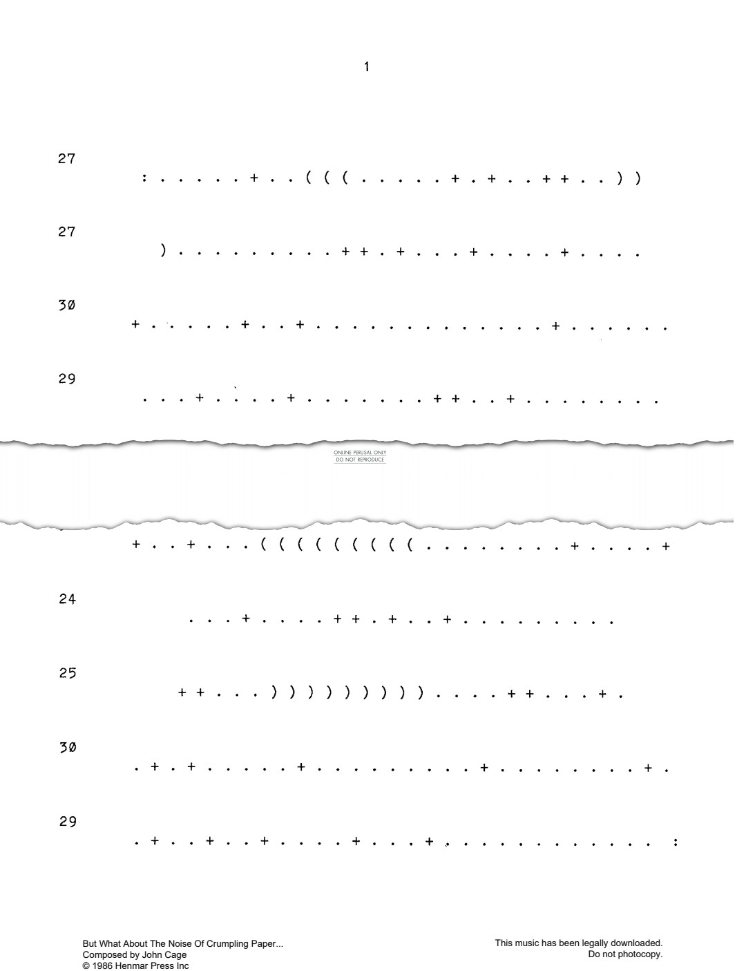 gallery: But What About The Noise Of Crumpling Paper..., John Cage, Percussion