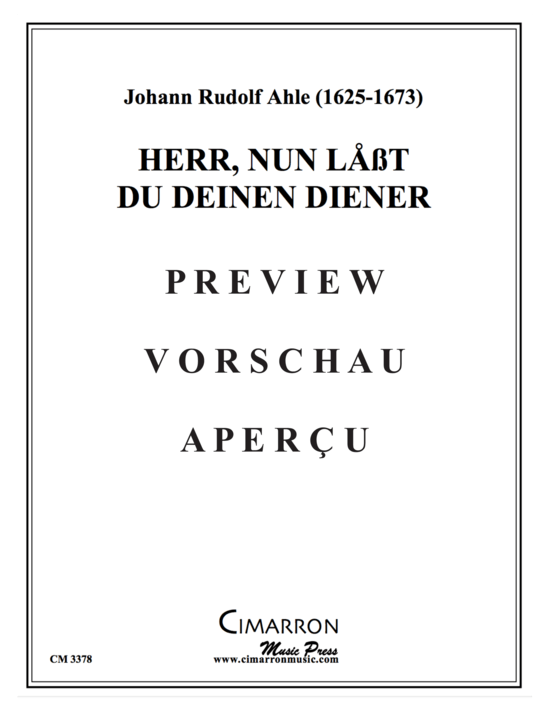 gallery: Herr, nun lässt Du Deinen Diener , , (Ensemble für Bass, 4x Posaune + BC)