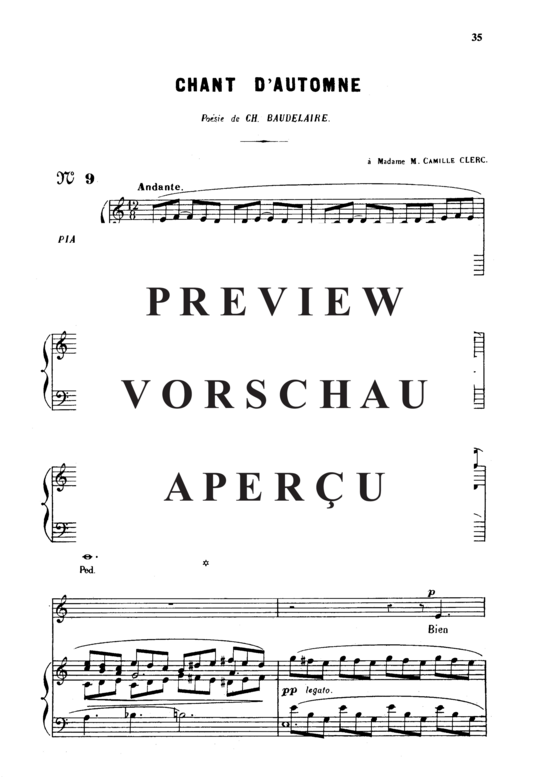 gallery: Chant d´Automne Op.5 No.1 , , (Gesang mittel + Klavier)